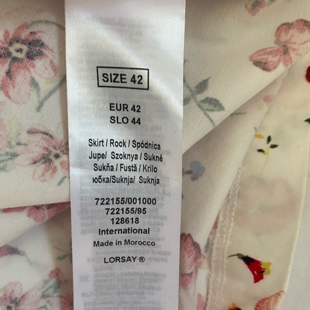 Women's Pleated Floral Cottagecore Fit And Flare Cotton Blend Skirt 12 Romantic - Picture 10 of 16